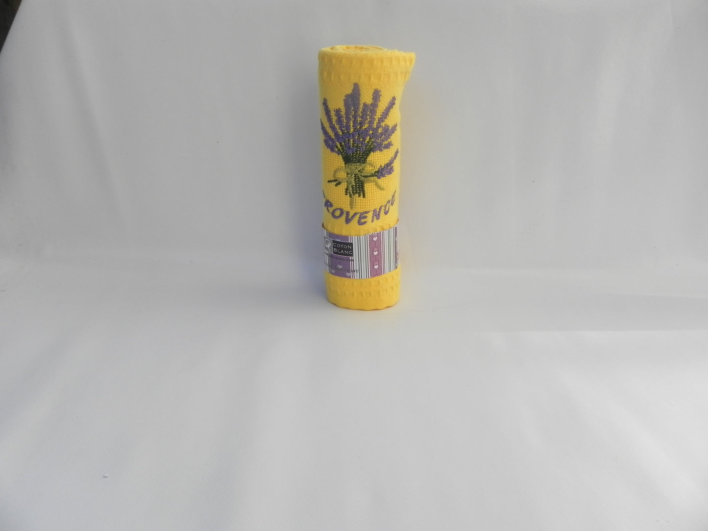 Torchons Motif Bouquet Lavande Jaune Taille 50x70