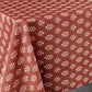 Nappe rectangle moderne motif manuel orange