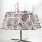 Nappe ronde motif cœur et chiffre