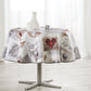 Nappe ronde motif pelote et cœur