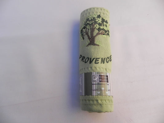 Torchons Nid D'abeille motif arbre olivier vert Taille 50x70