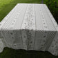 Nappe rectangle écru, cigales et olives marron