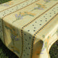 Nappe rectangle jaune, mimosas et lavande