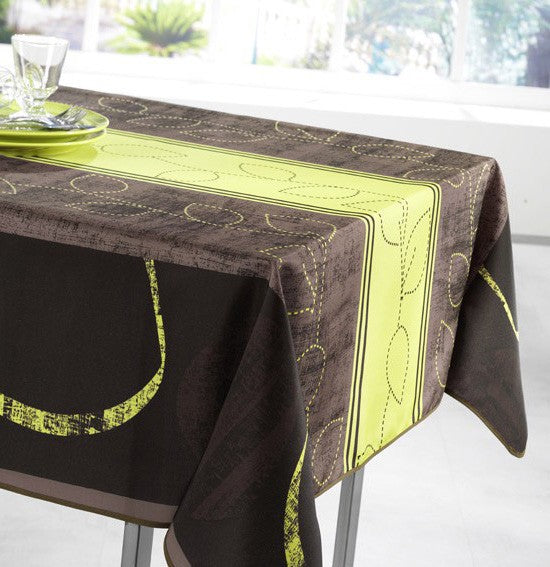 Nappe carré chocolat vert