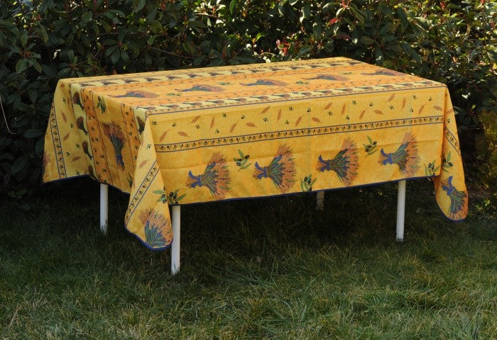 Nappe  Rectangulaire provençale bouquet de blé jaune