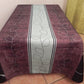 nappe rectangle fleur 3 rayures marron blanc