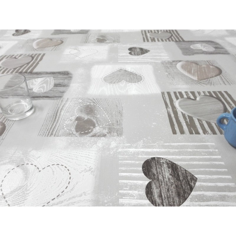 Nappe bull gomme petit cœur gris