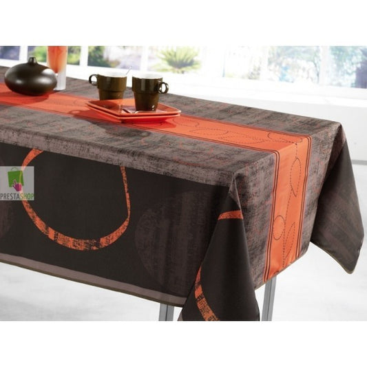 Nappe carre motif fantaisie framboise