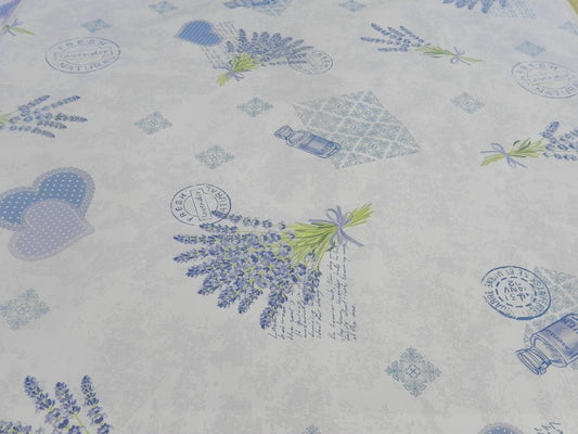 nappe toile cireè au métre motif olive jaune et bleu