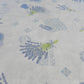 nappe toile cireè au métre motif olive jaune et bleu