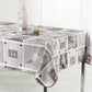 nappe ovale moderne motif petit cœur grise