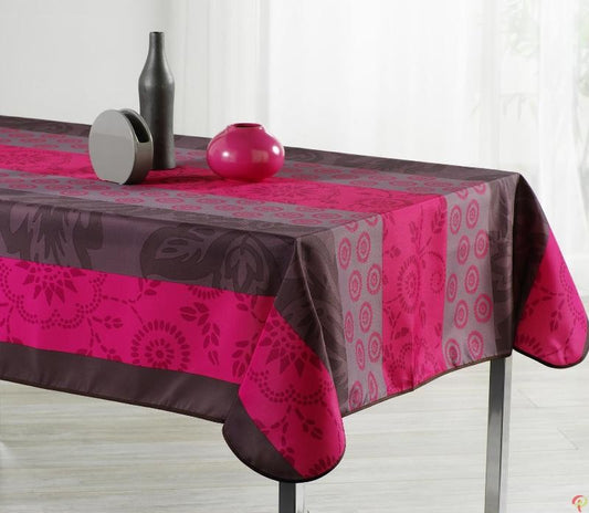 nappe ovale moderne motif fantaisie rose