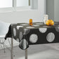 nappe rectangulaire motifs platines noire