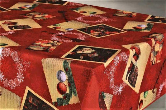 nappe rectangulaire motif père noël 150/240 cm